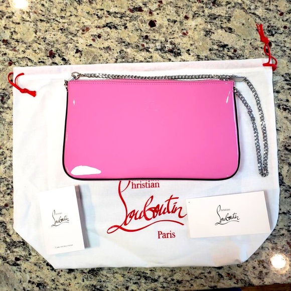 Christian Louboutin Handbags - NEW Christian Louboutin Loubila Gummy Pink Patent Leather Handbag